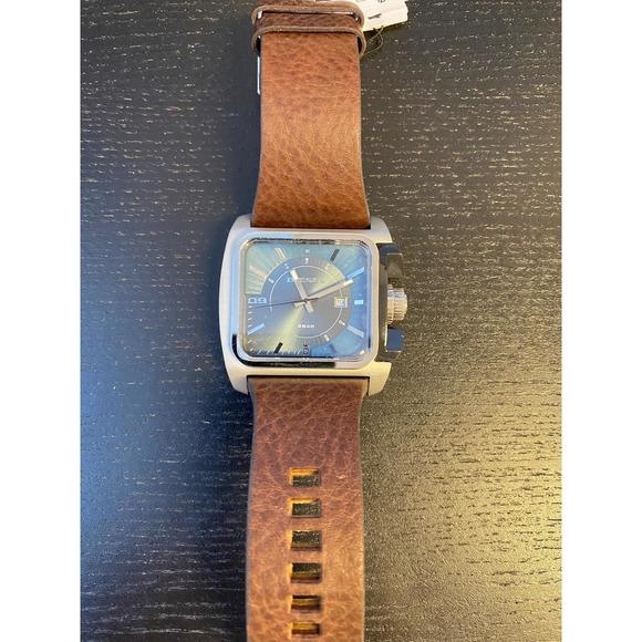 Diesel Men's Blue Dial Brown Leather Watch - Picture 2 of 4